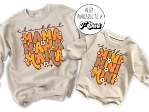 Matching Thankful Mommy and Me Thanksgiving Sweatshirts