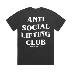 Men's ''ANTI SOCIAL LIFTING CLUB'' Oversized Heavy weight Short-Sleeve T-Shirt