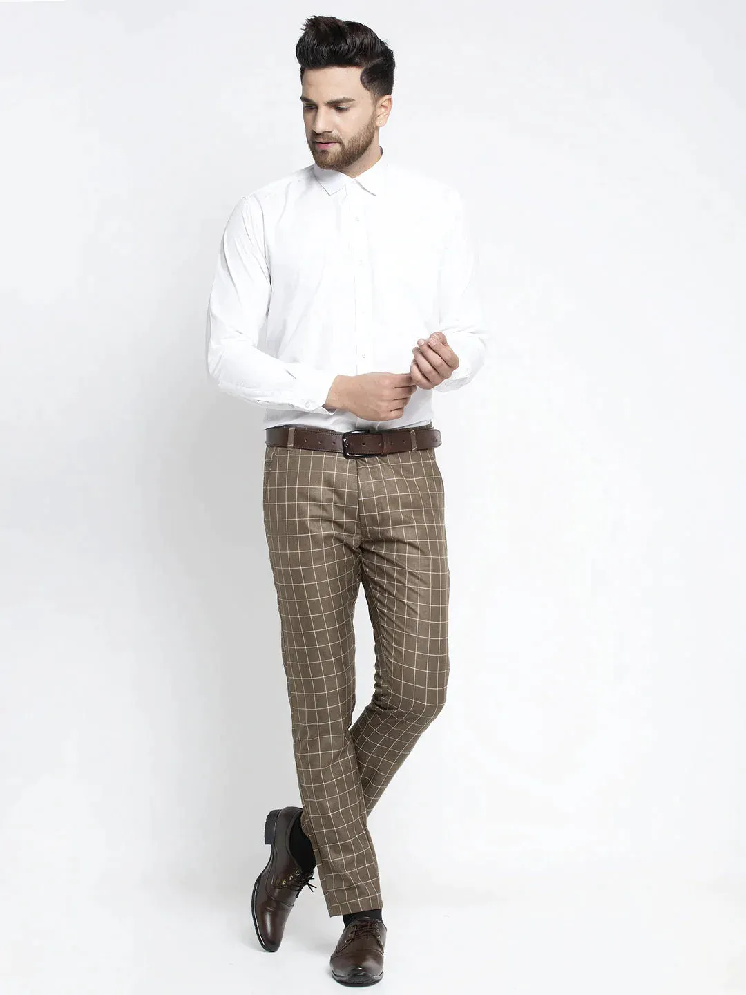 Men'S Brown Formal Trousers