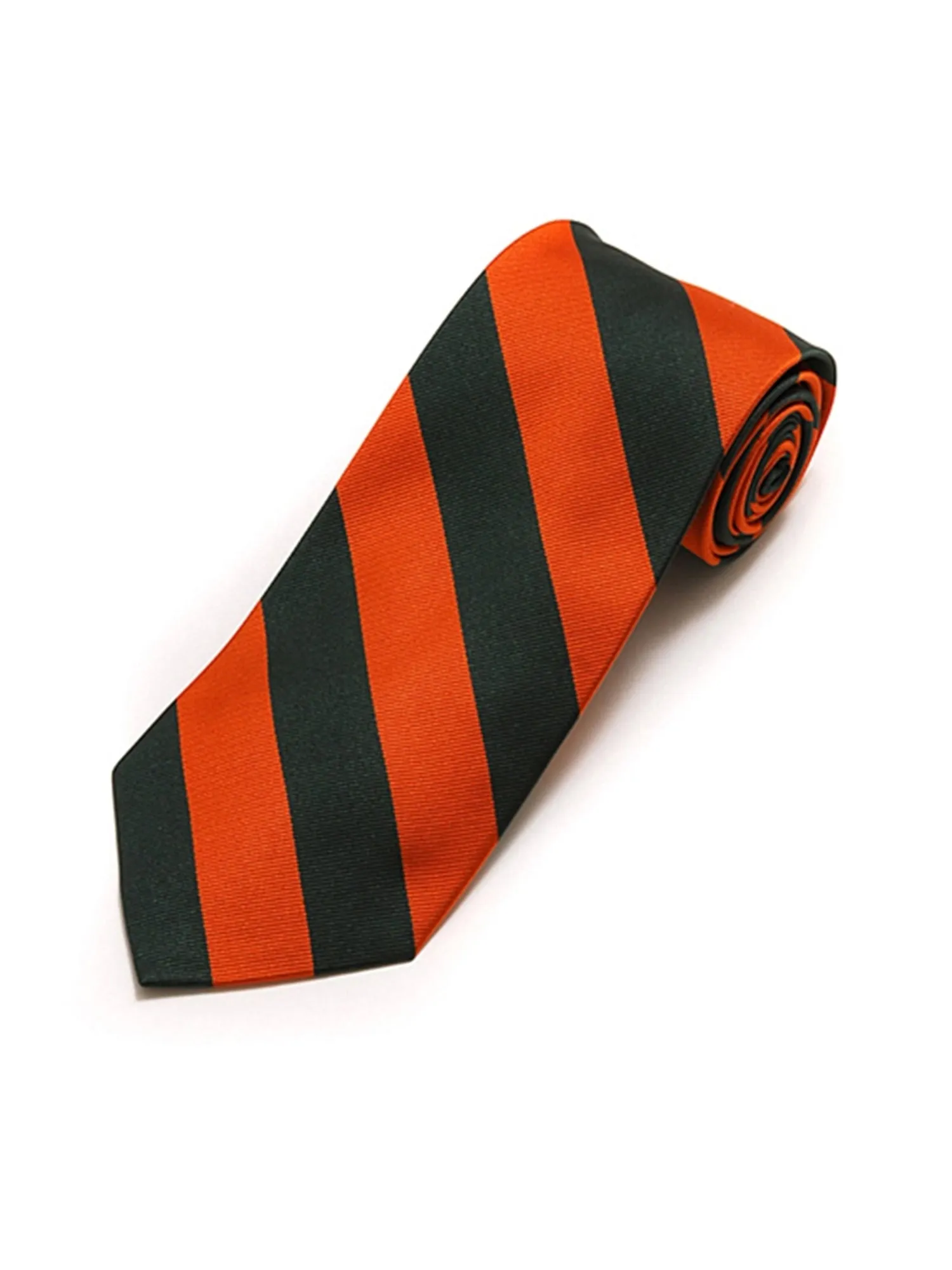 Men's College Striped Colored Silk Long Or X-Long Neck Tie