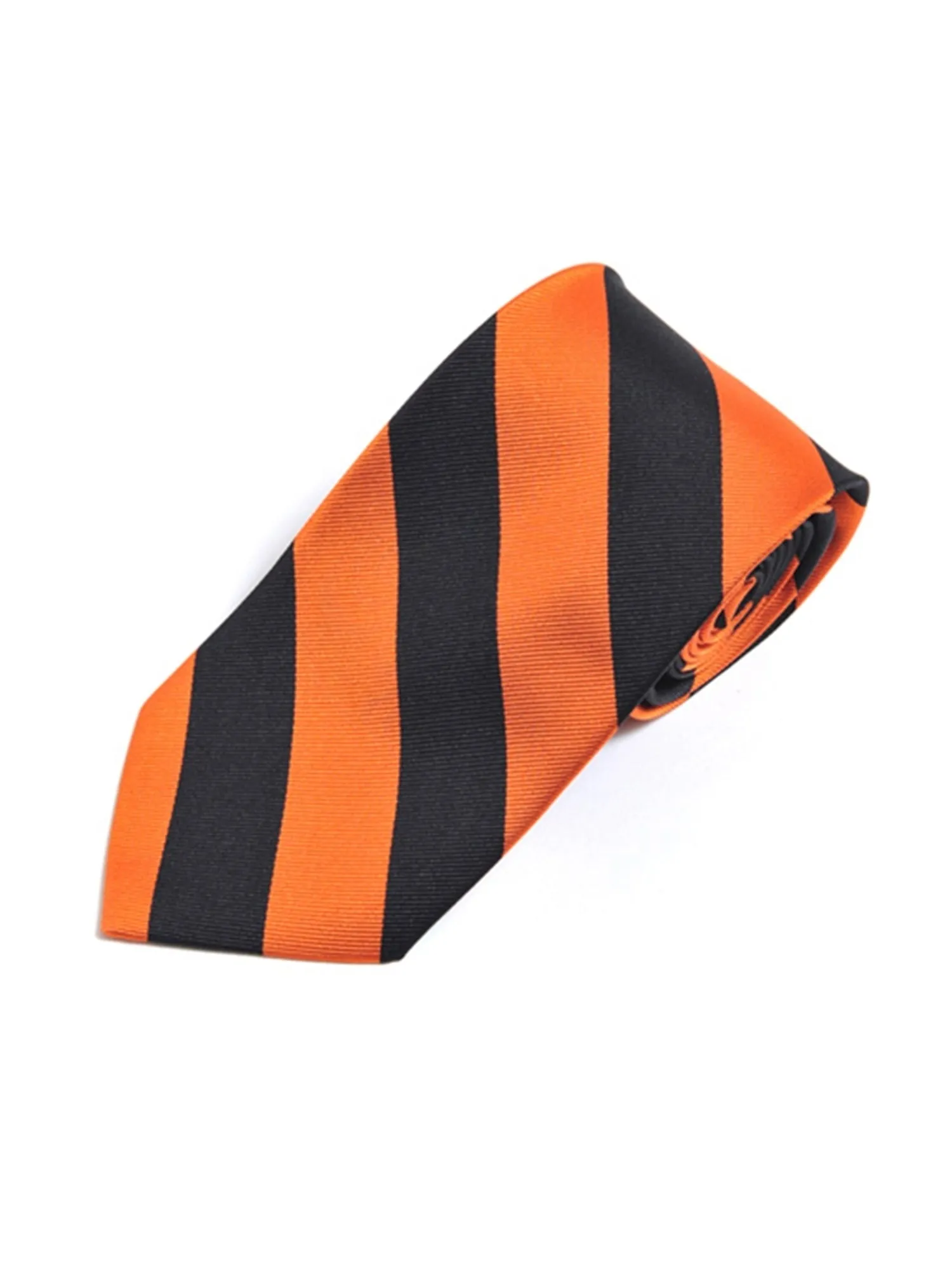 Men's College Striped Colored Silk Long Or X-Long Neck Tie