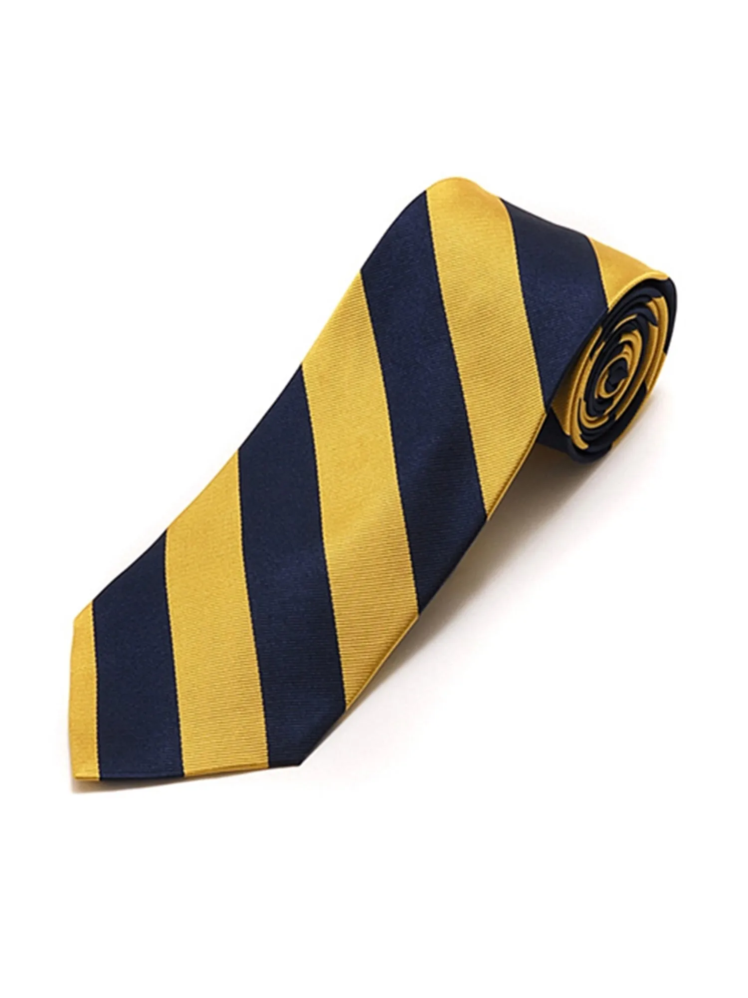 Men's College Striped Colored Silk Long Or X-Long Neck Tie