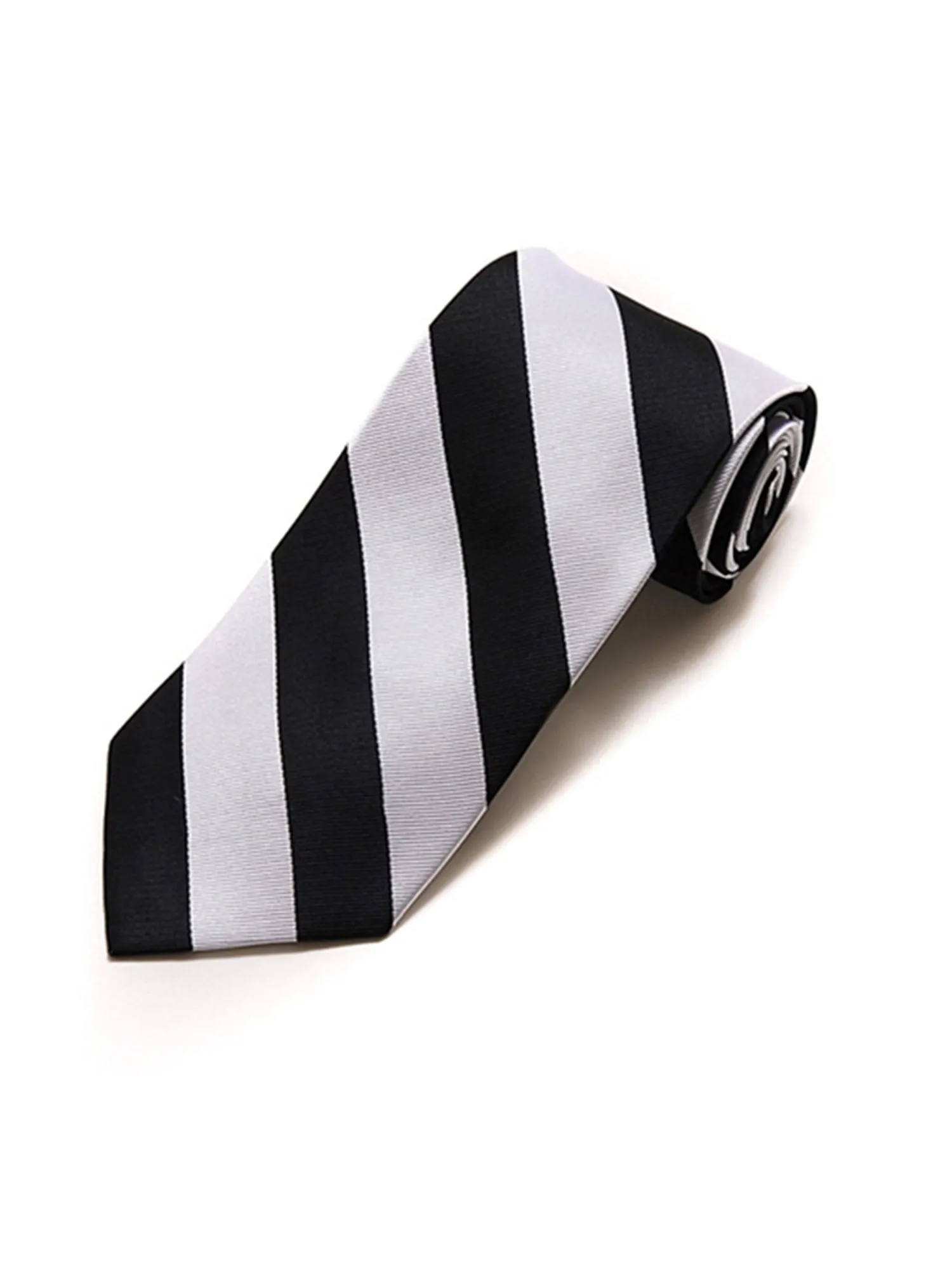 Men's College Striped Colored Silk Long Or X-Long Neck Tie