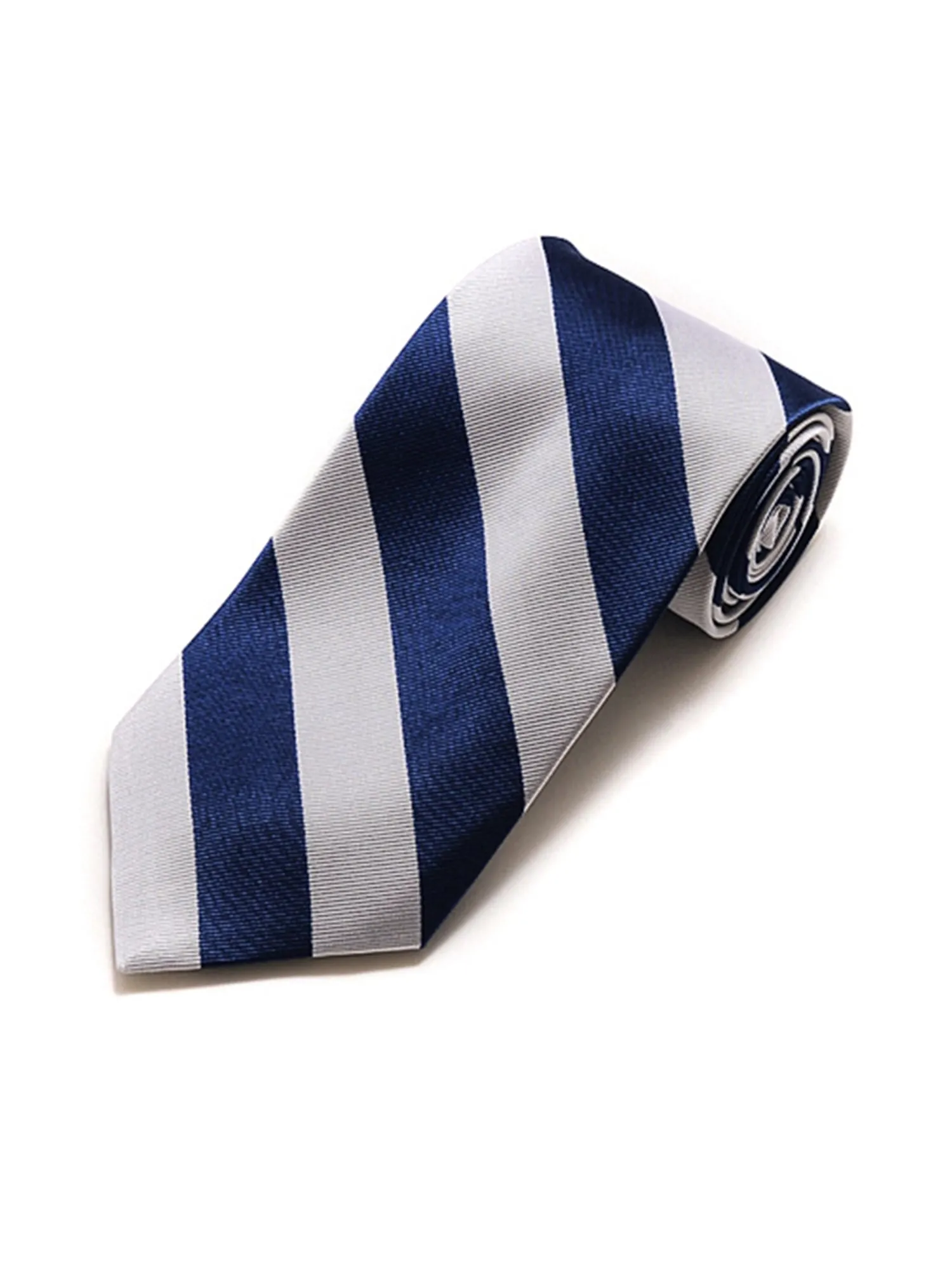 Men's College Striped Colored Silk Long Or X-Long Neck Tie