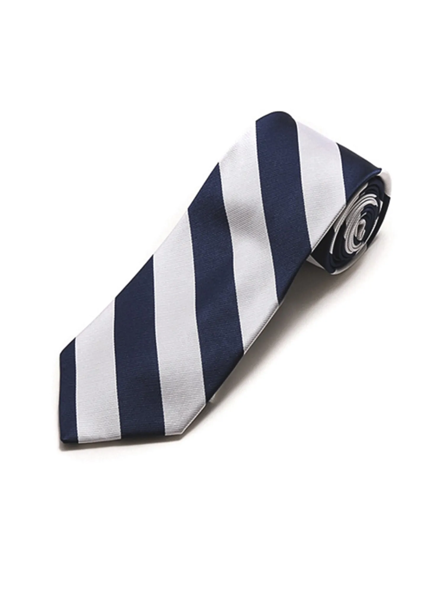 Men's College Striped Colored Silk Long Or X-Long Neck Tie