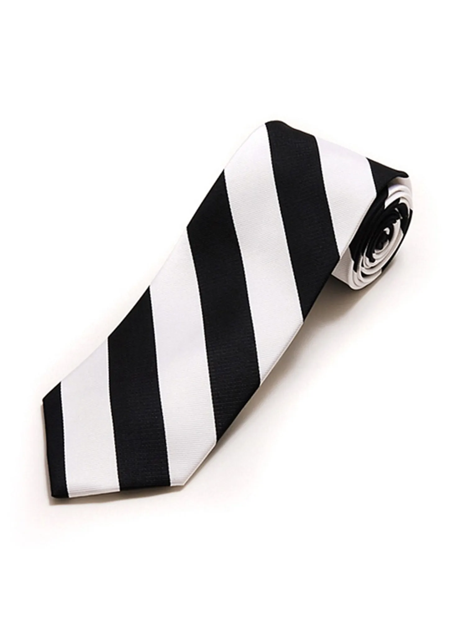 Men's College Striped Colored Silk Long Or X-Long Neck Tie