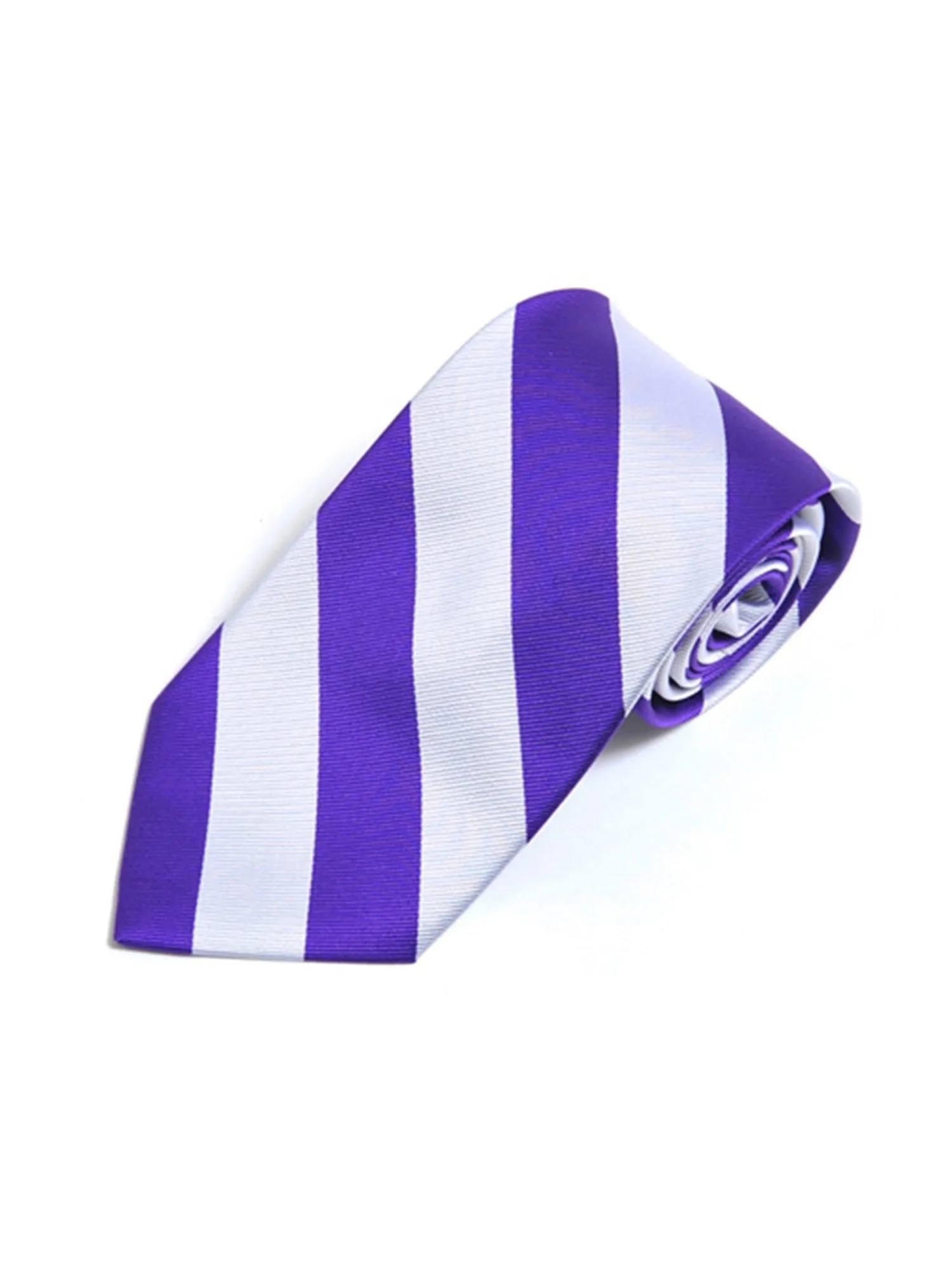 Men's College Striped Colored Silk Long Or X-Long Neck Tie