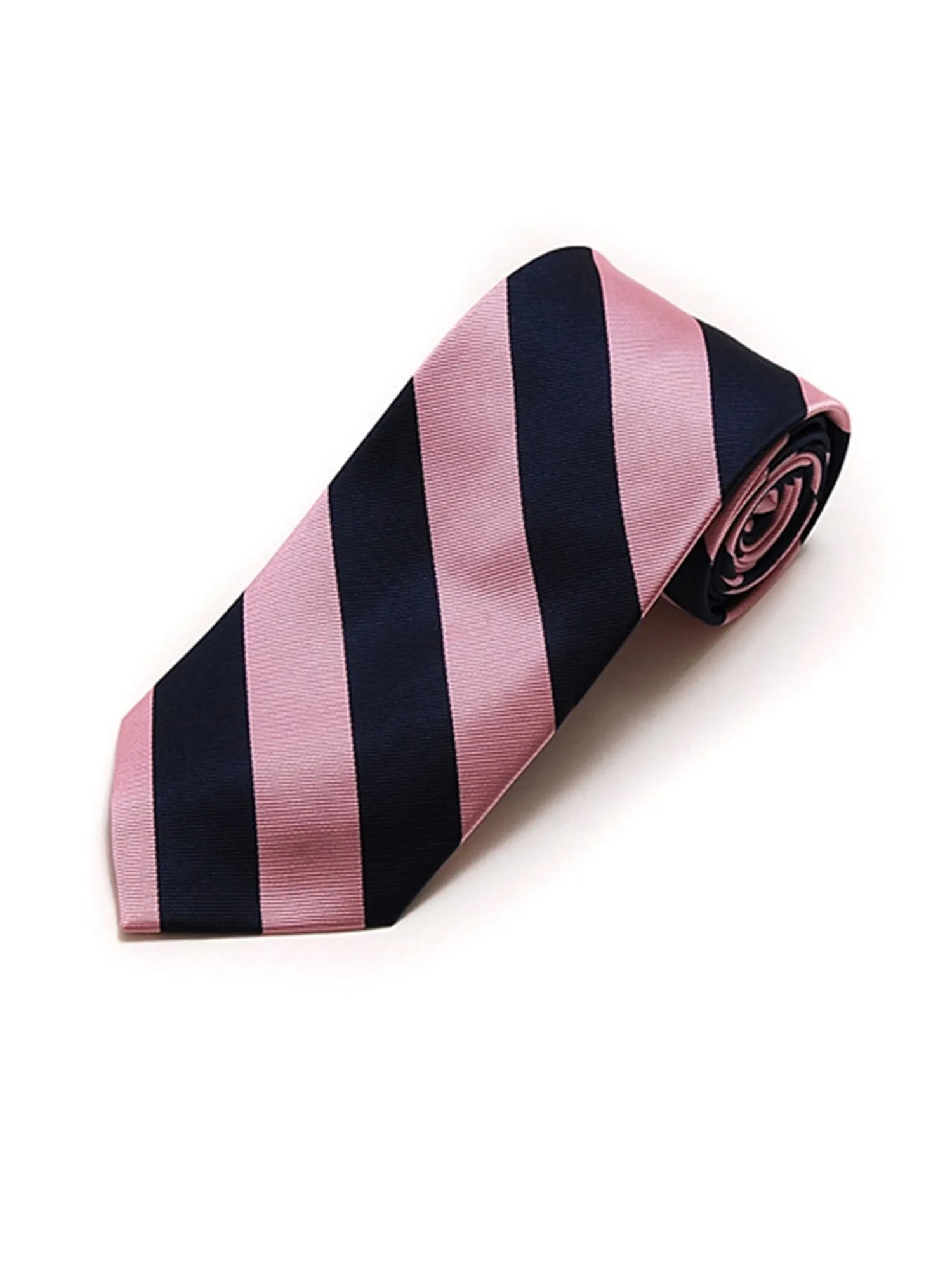 Men's College Striped Colored Silk Long Or X-Long Neck Tie