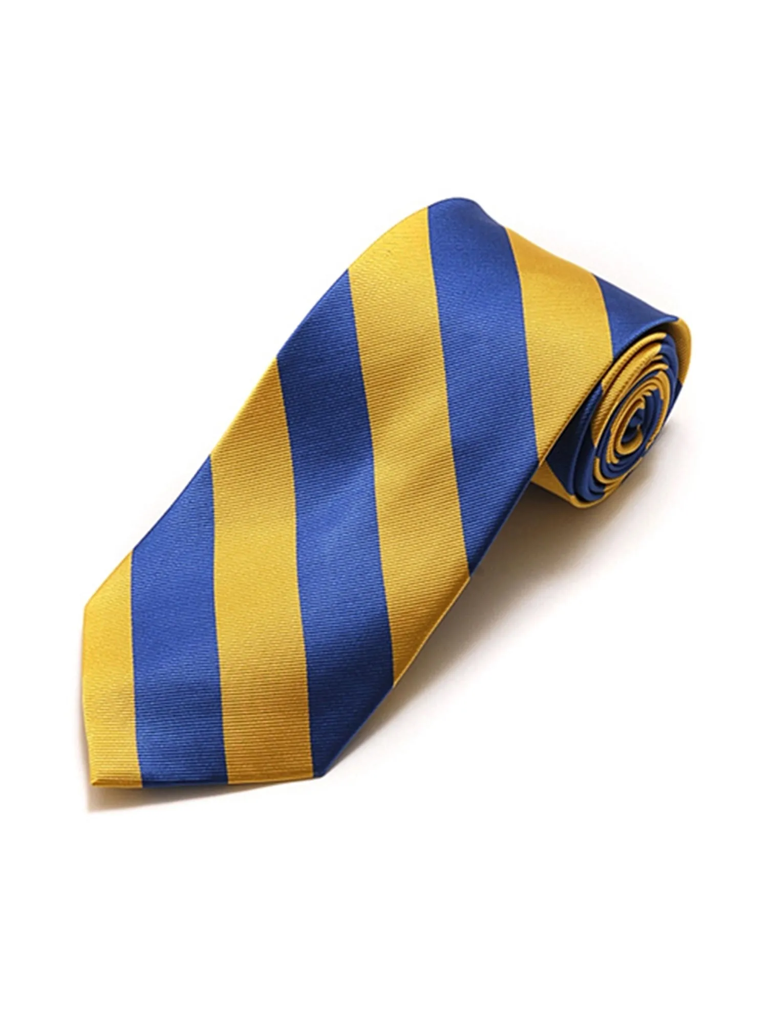 Men's College Striped Colored Silk Long Or X-Long Neck Tie