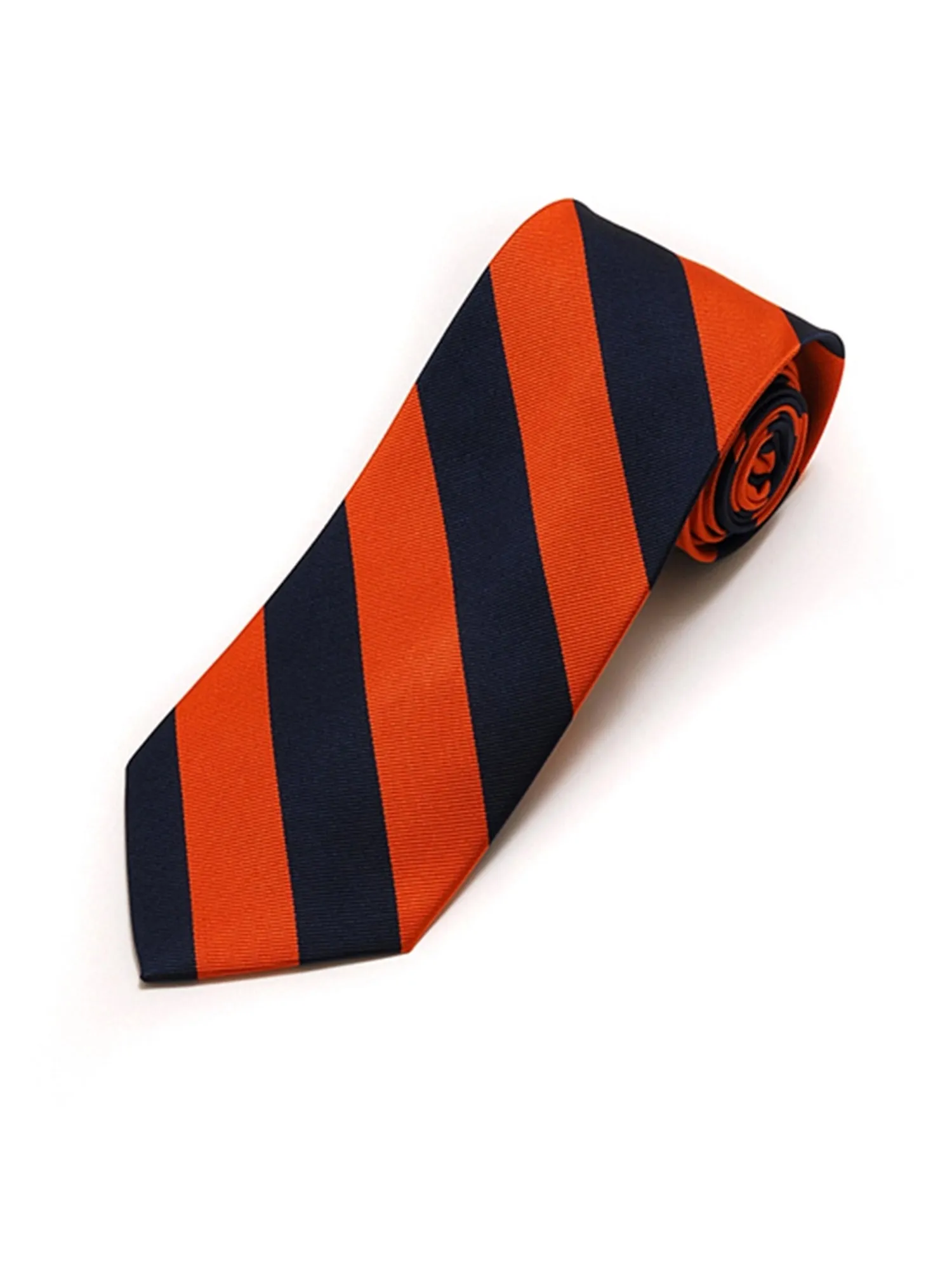 Men's College Striped Colored Silk Long Or X-Long Neck Tie