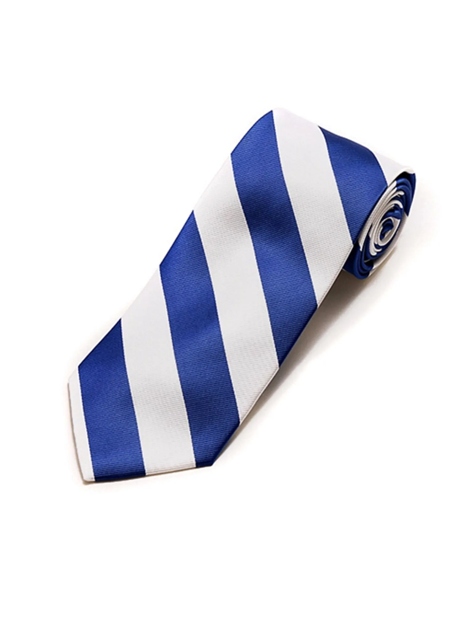 Men's College Striped Colored Silk Long Or X-Long Neck Tie