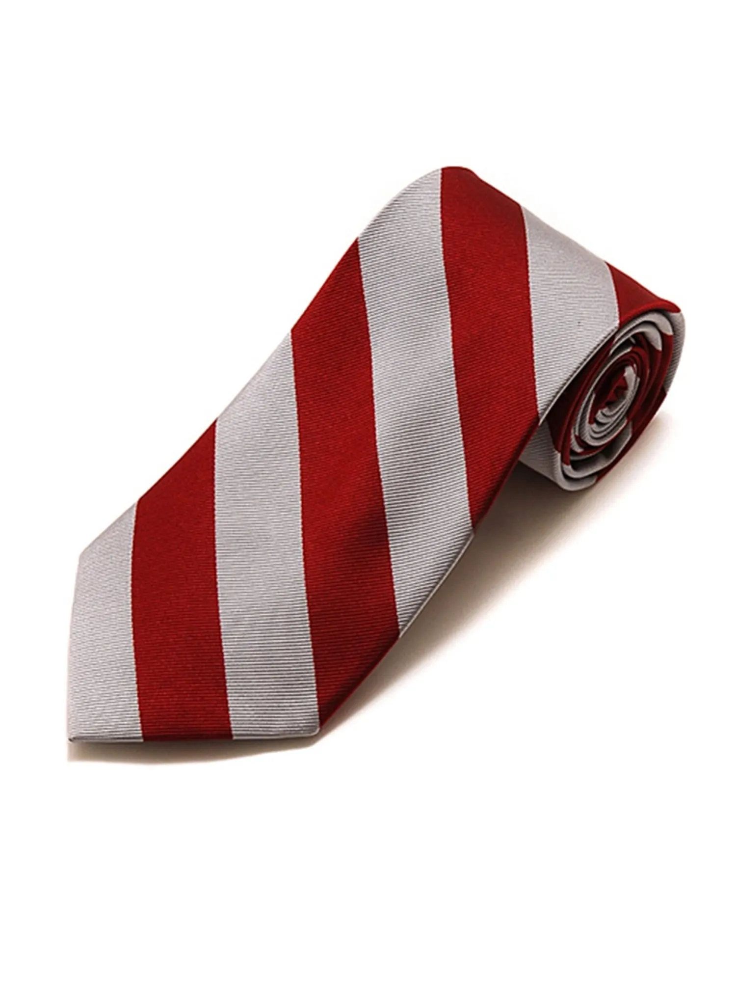 Men's College Striped Colored Silk Long Or X-Long Neck Tie