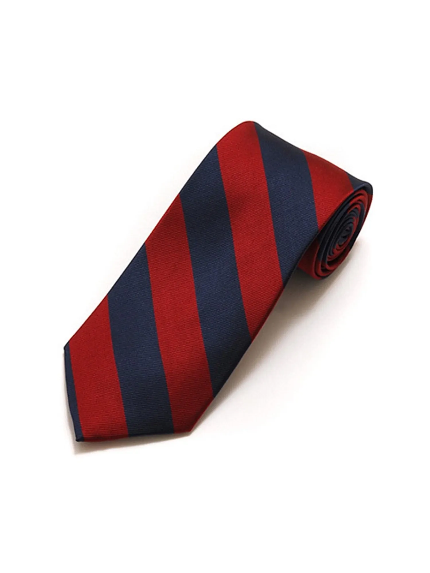 Men's College Striped Colored Silk Long Or X-Long Neck Tie