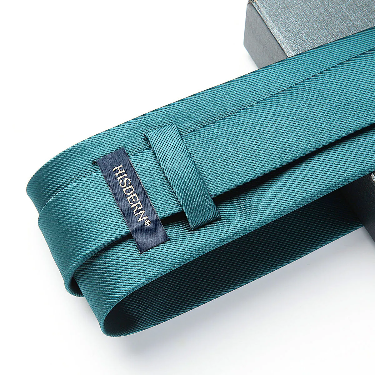Men's Formal 3.35" Necktie Business Tie & Handkerchief Set - A-TEAL