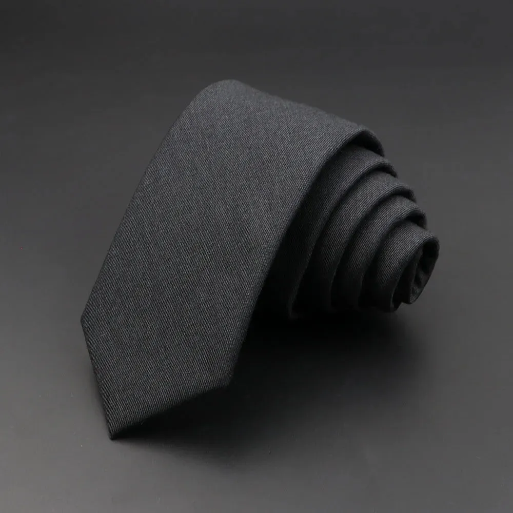 Men's Plain Solid Color Ties: 6cm Classic Cotton Handmade Skinny Neckties, Narrow Collar, Slim Cashmere Casual Tie Accessories, Ideal Gift