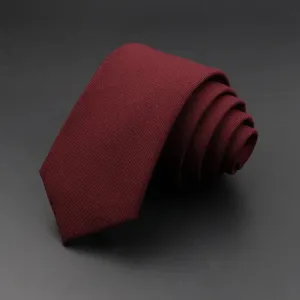 Men's Plain Solid Color Ties: 6cm Classic Cotton Handmade Skinny Neckties, Narrow Collar, Slim Cashmere Casual Tie Accessories, Ideal Gift