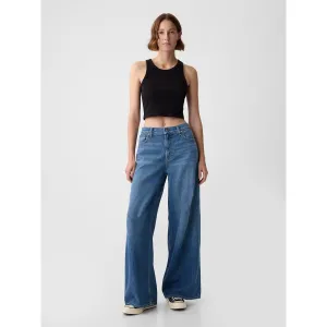 Mid Blue Extra Wide Leg Jeans
