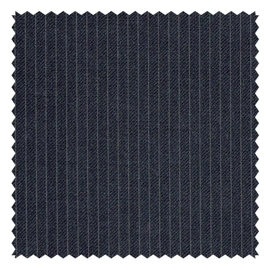 Mid Blue "Four Seasons" Narrow Pinstripe