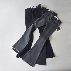 Middle Waist Long Bell-bottomed Jeans Pants