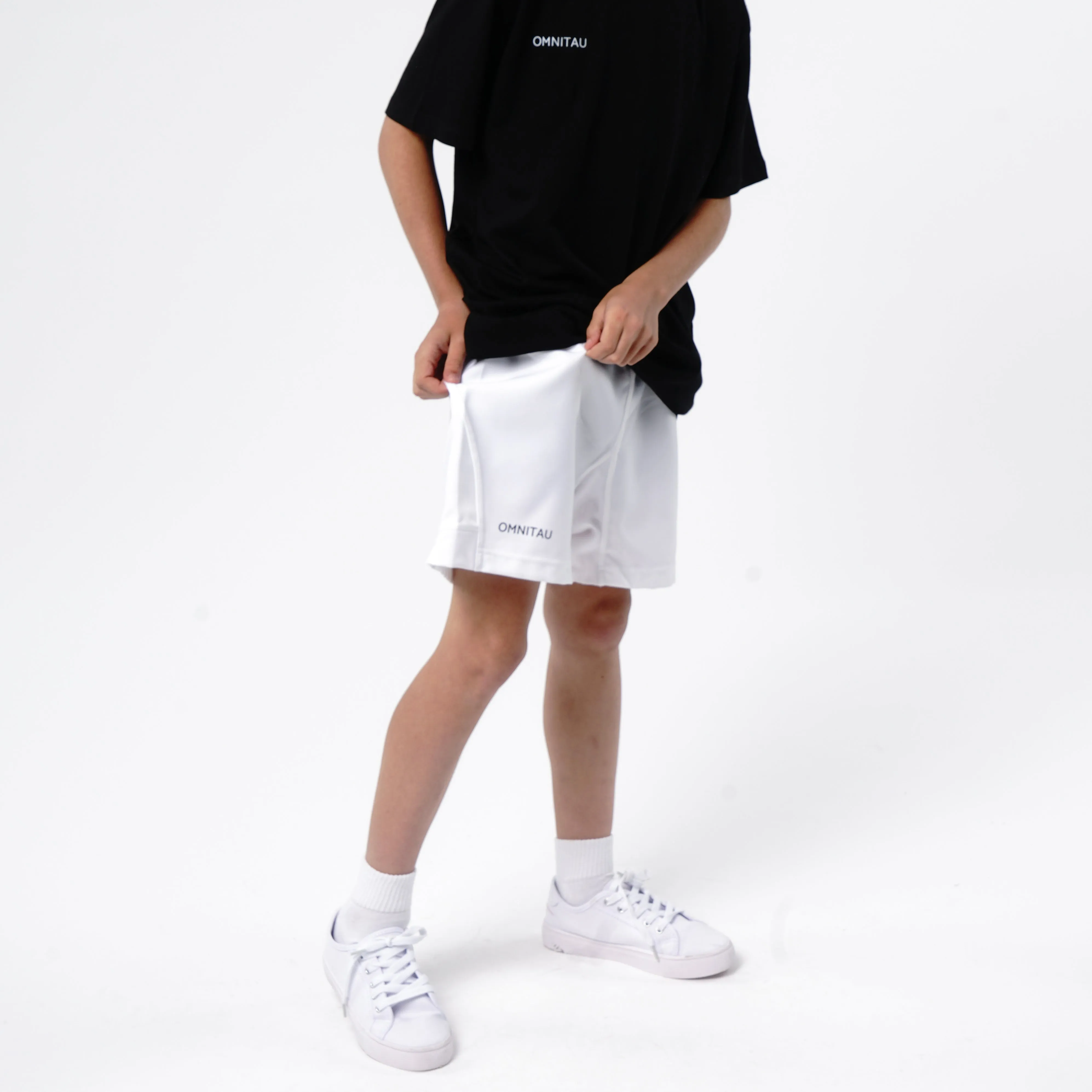 Omnitau Kid's Breathable Core Rugby Shorts - White