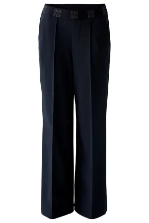 Oui 91737 Dark Blue Pull-On Trousers