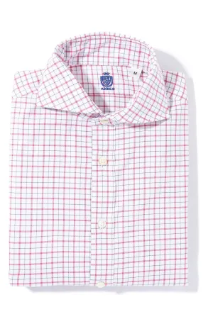 Panamera Cotton Check Shirt In Blue W Red
