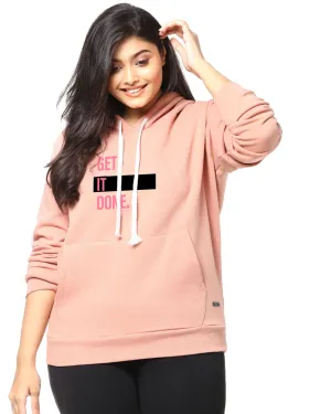 Peach "Get It Done" Kangaroo Pocket Sweatshirt | Peach