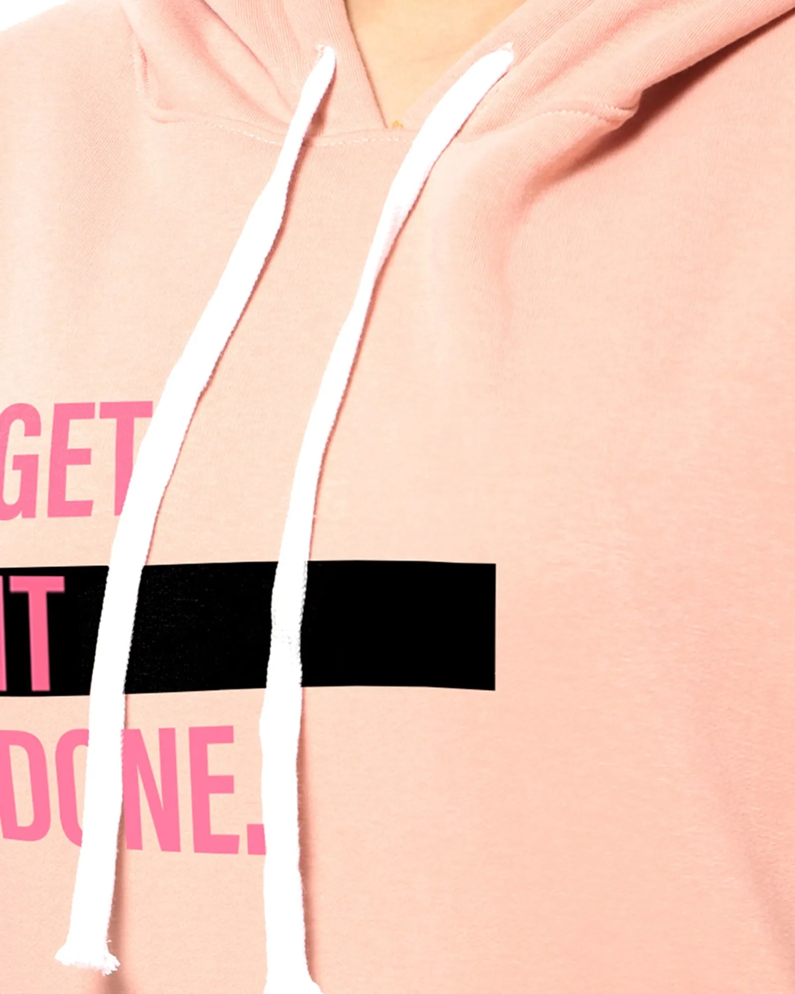 Peach "Get It Done" Kangaroo Pocket Sweatshirt | Peach