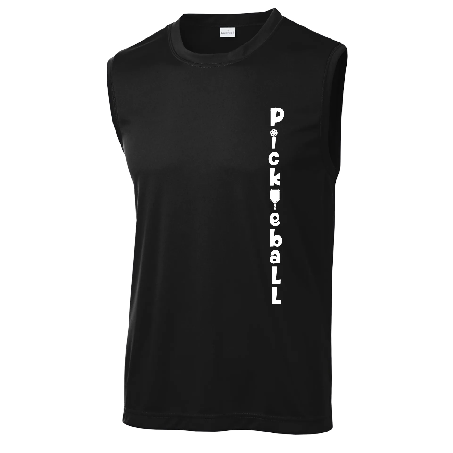 Pickleball Vertical (Customizable) | Men's Sleeveless Athletic Pickleball Shirt | 100% Polyester