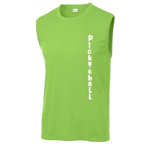 Pickleball Vertical (Customizable) | Men's Sleeveless Athletic Pickleball Shirt | 100% Polyester