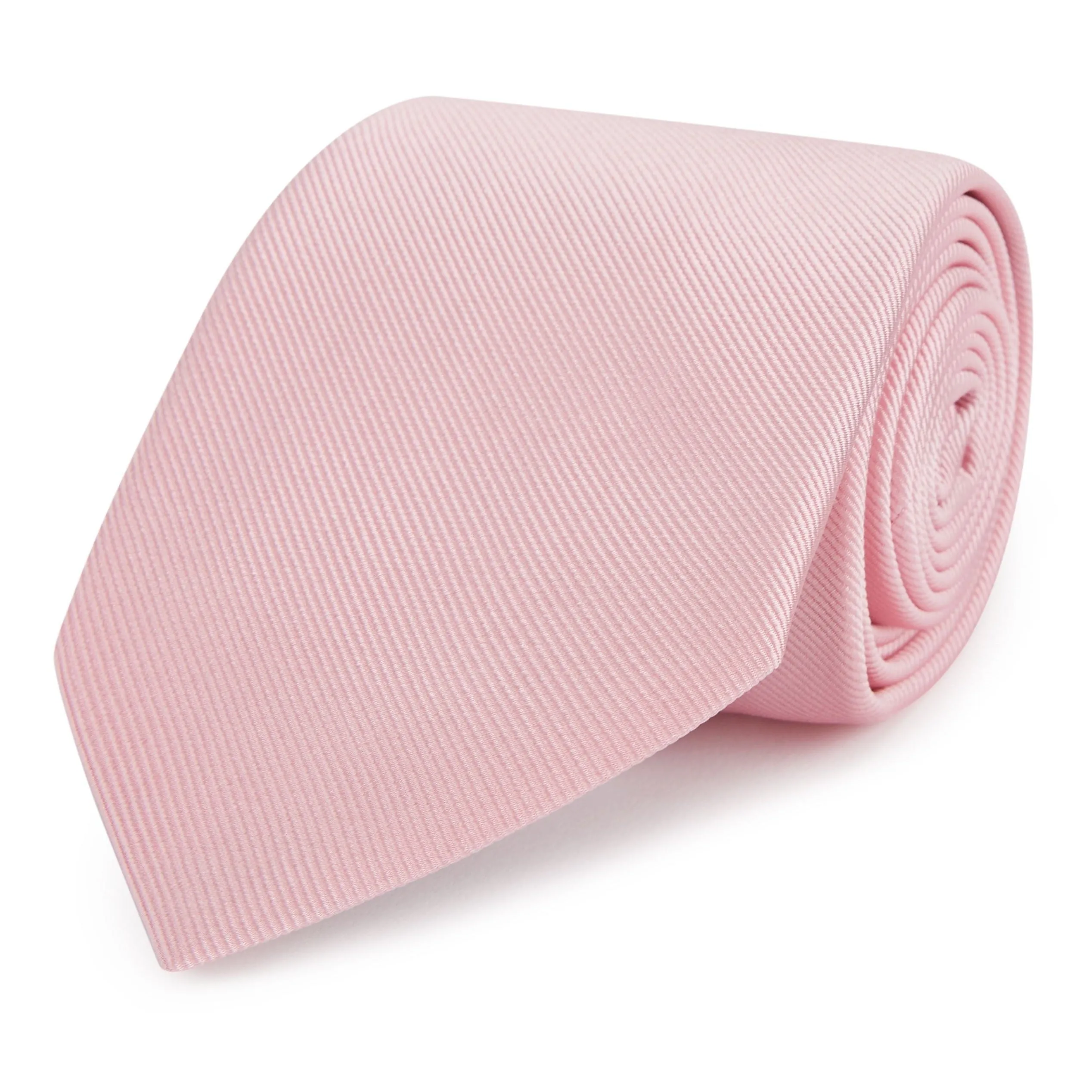 Pink Heavy Twill Woven Silk Tie