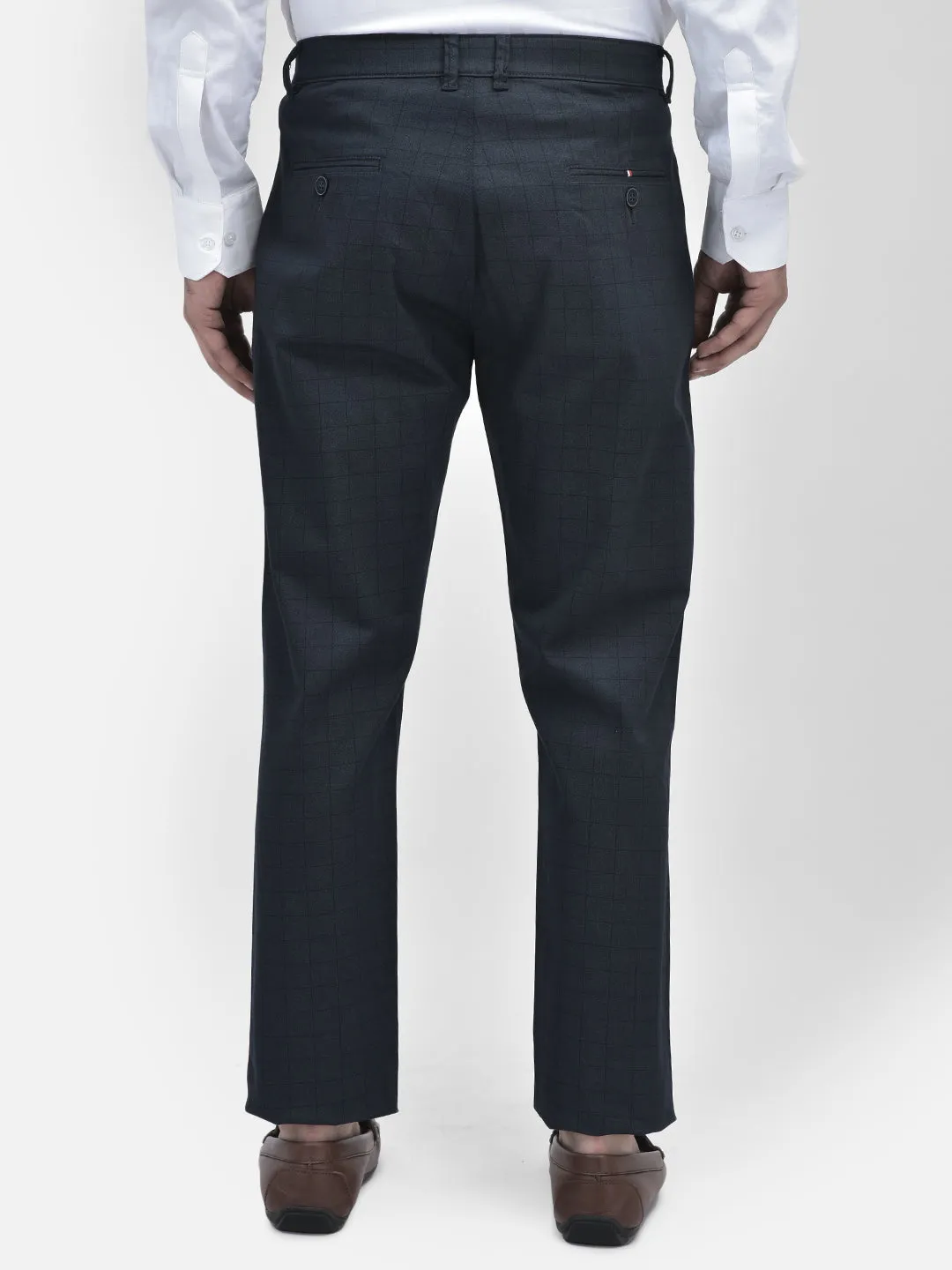 Printed Navy Blue Trousers