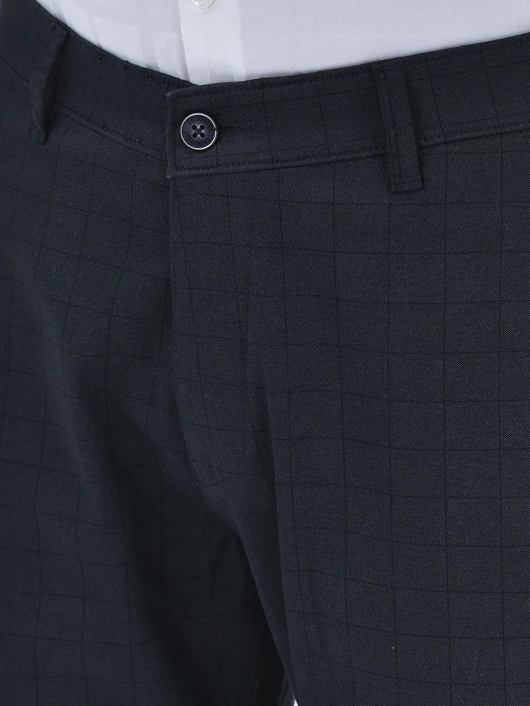 Printed Navy Blue Trousers