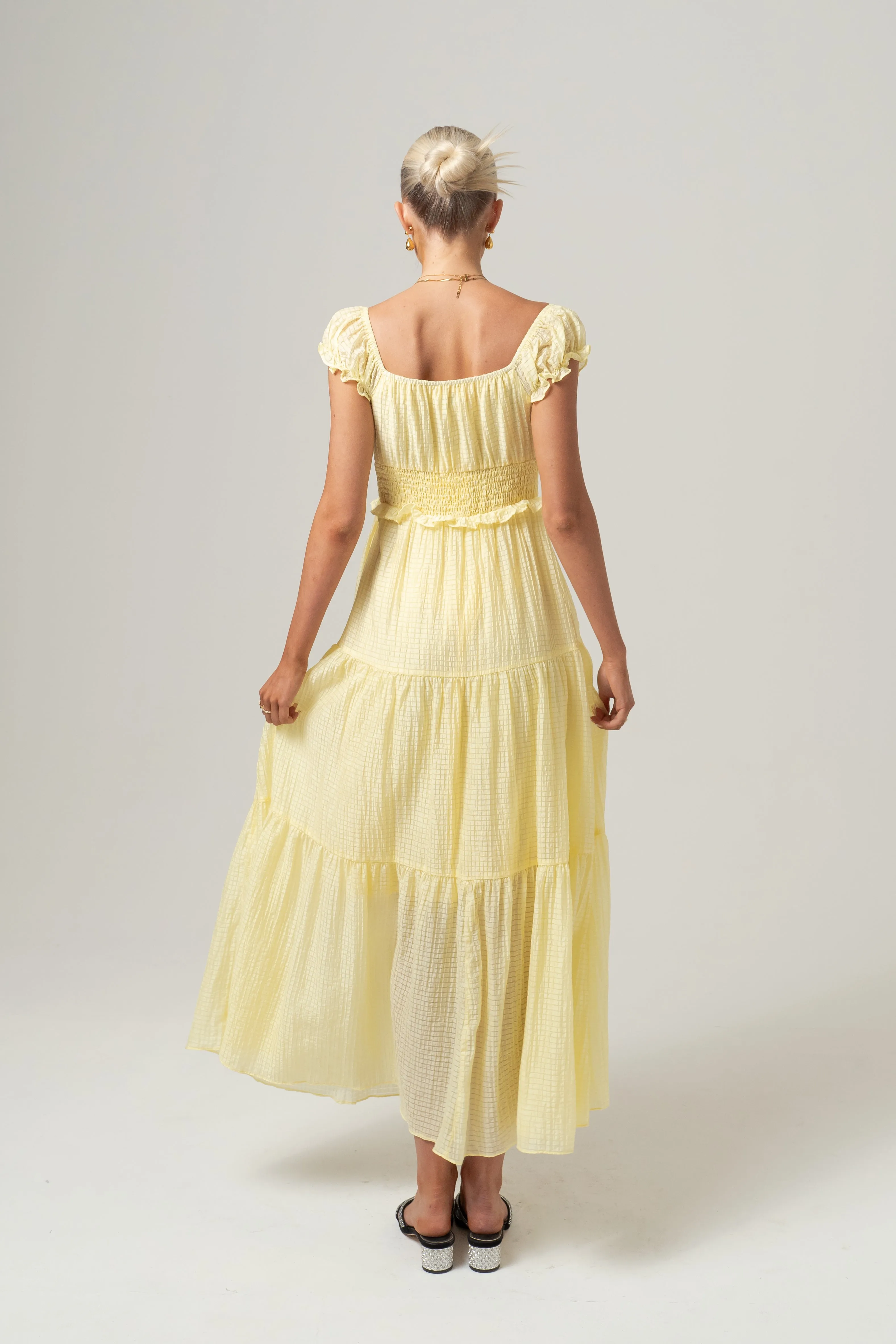 Renee Yellow Flowy Maxi Dress