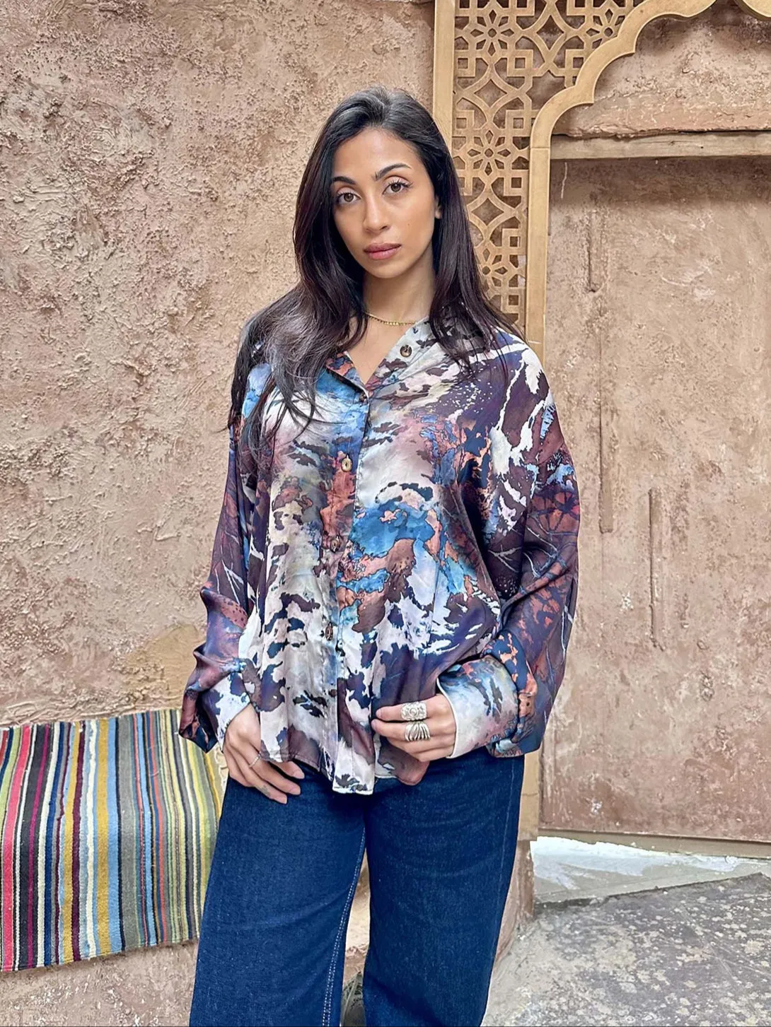 Satin Edge Shirt - Leocansa
