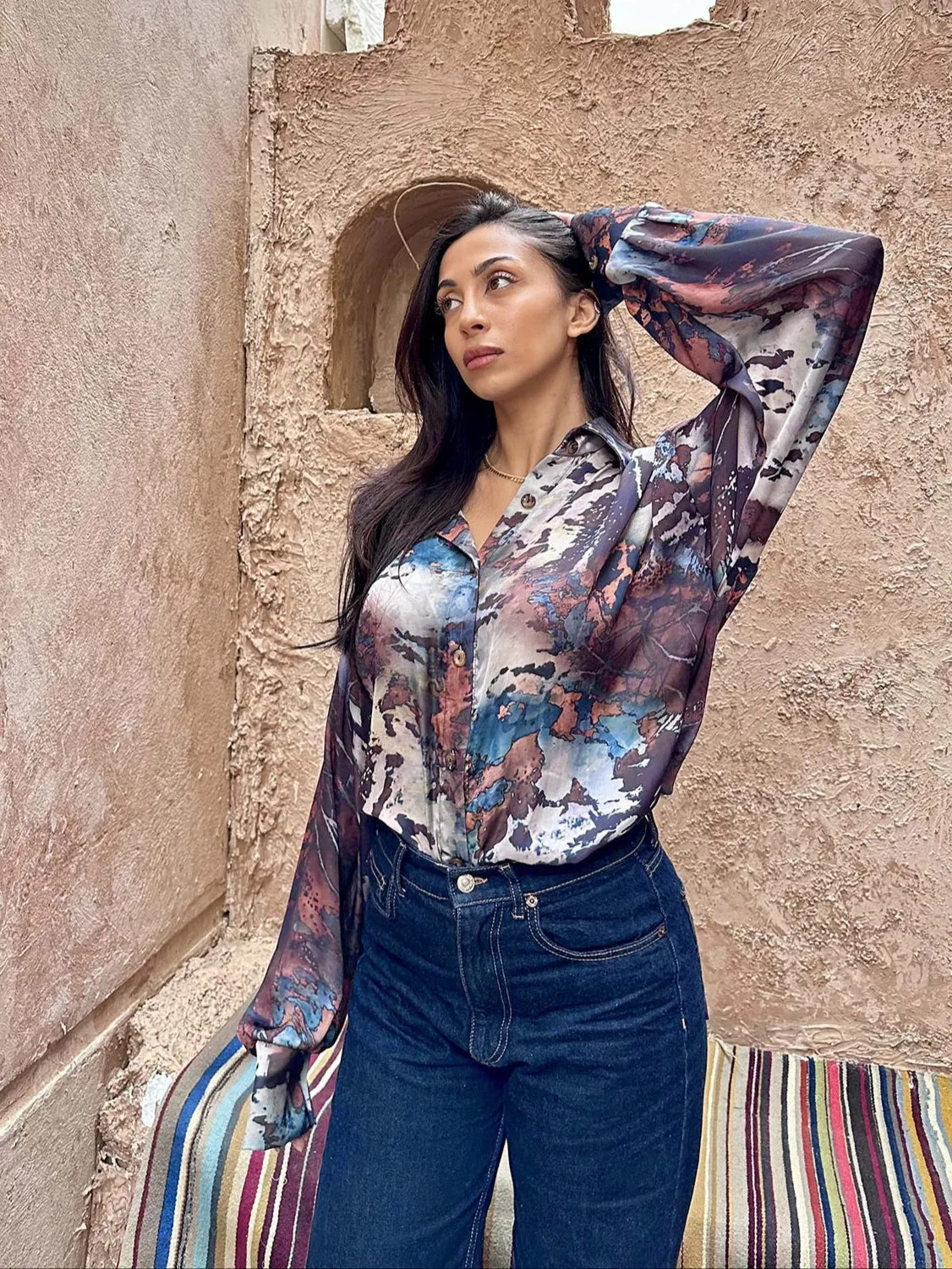 Satin Edge Shirt - Leocansa