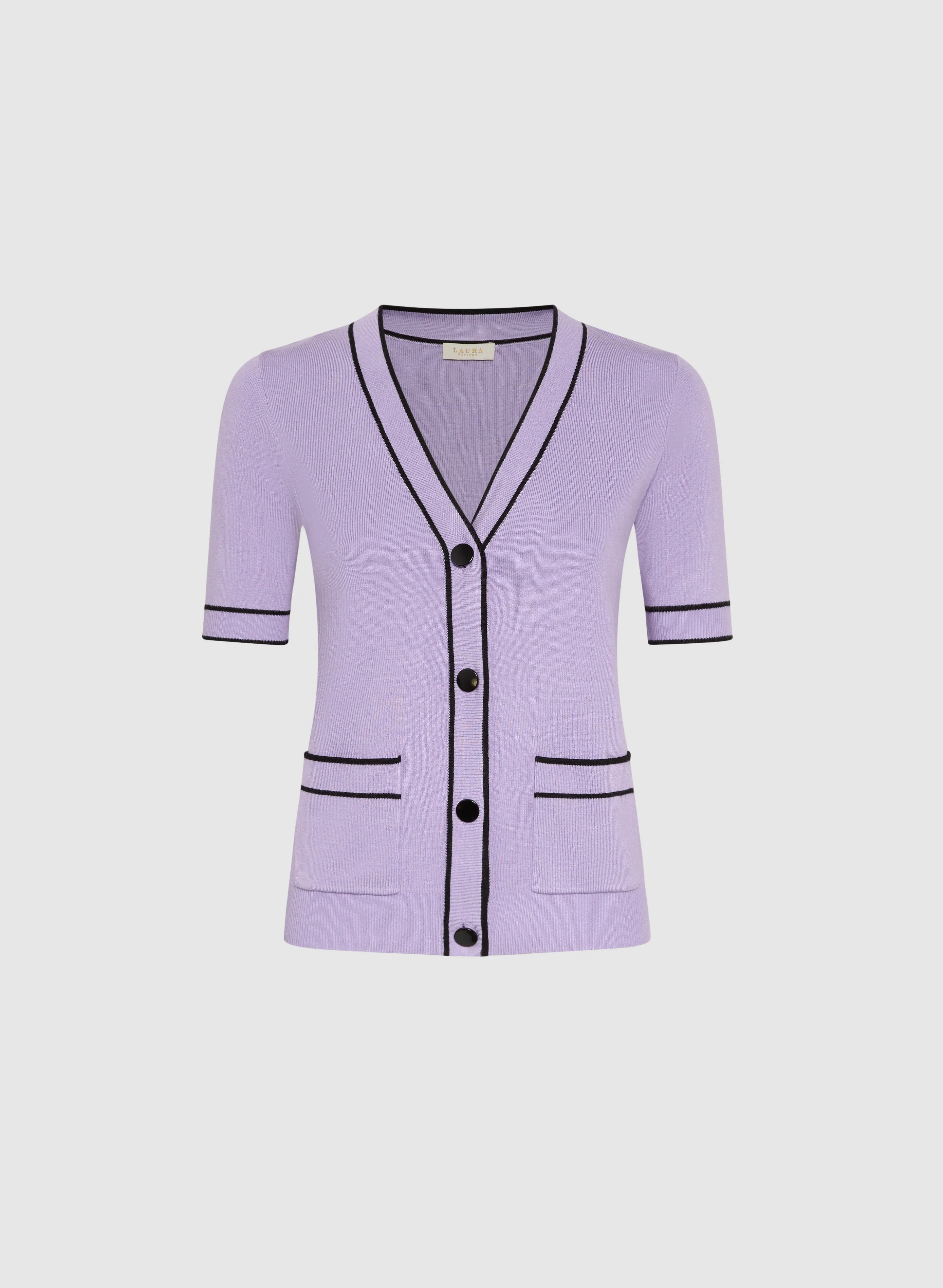 Short Sleeve Knit Cardigan