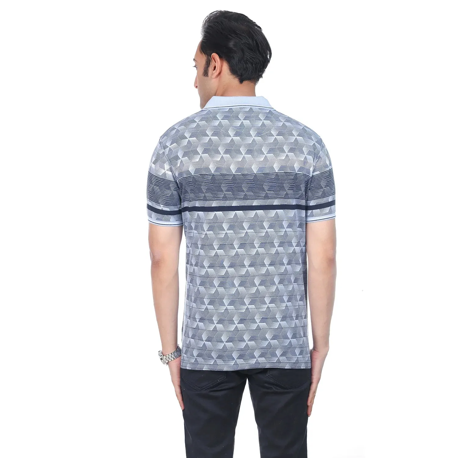 Skyline Striped Pocket Polo T-shirt