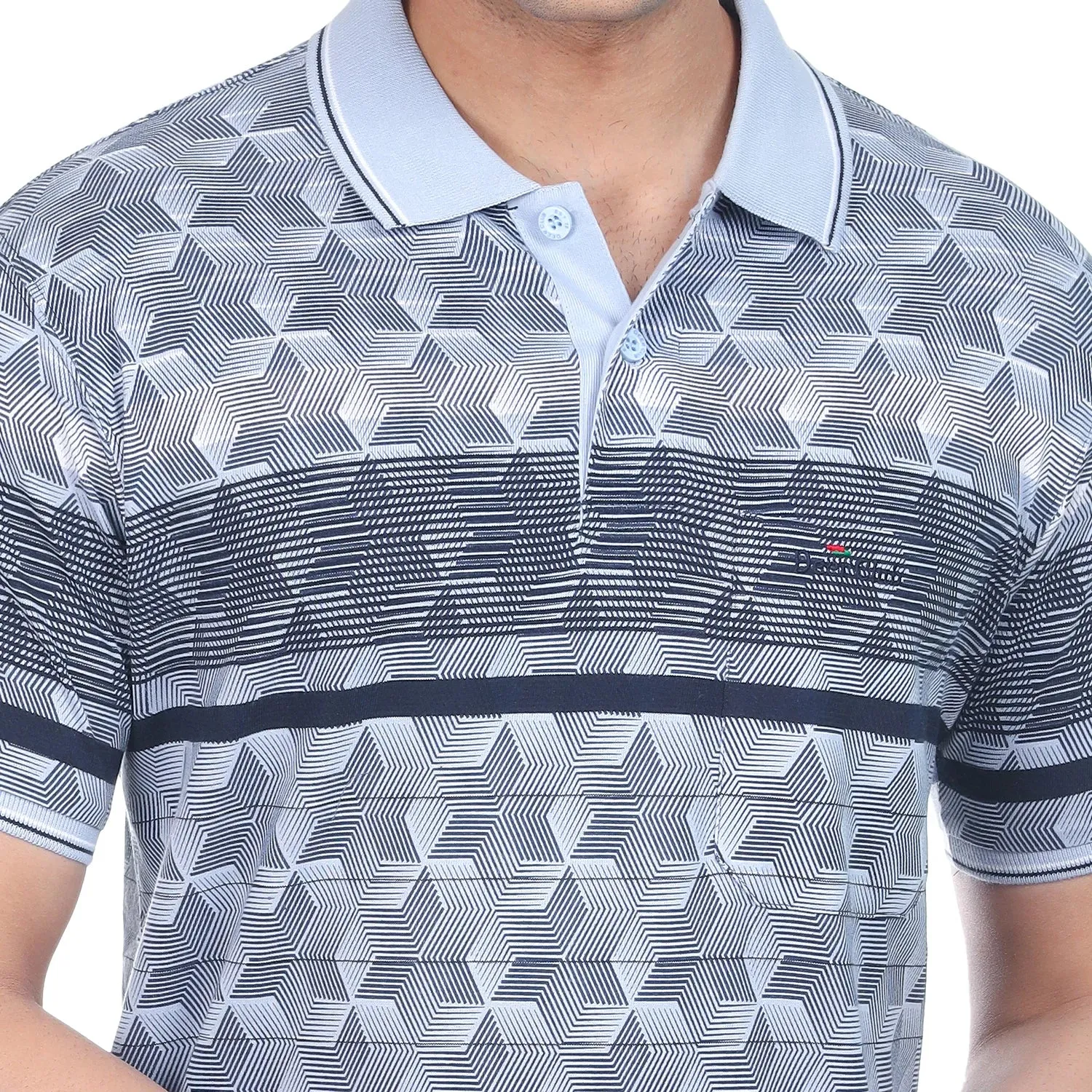 Skyline Striped Pocket Polo T-shirt