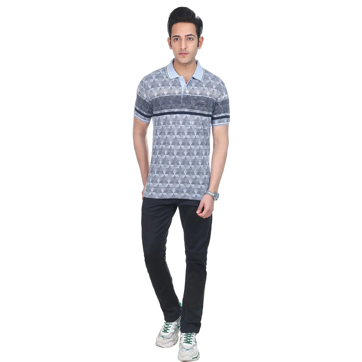 Skyline Striped Pocket Polo T-shirt