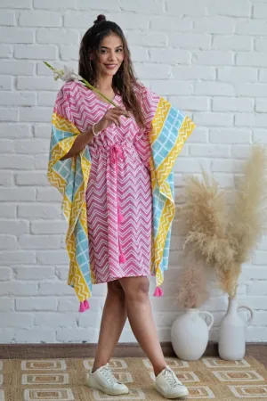 Sooti Syahi Sugar Rush Hand Block Printed Kaftan