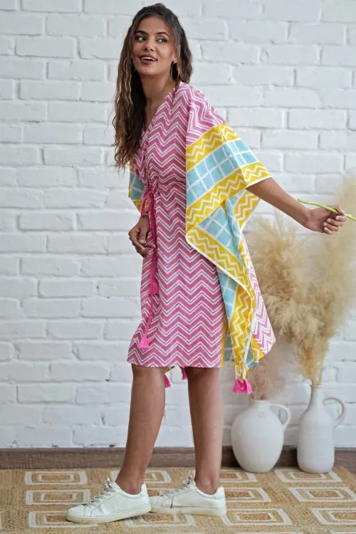 Sooti Syahi Sugar Rush Hand Block Printed Kaftan