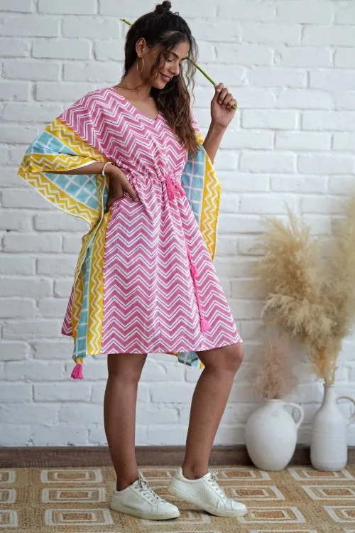 Sooti Syahi Sugar Rush Hand Block Printed Kaftan