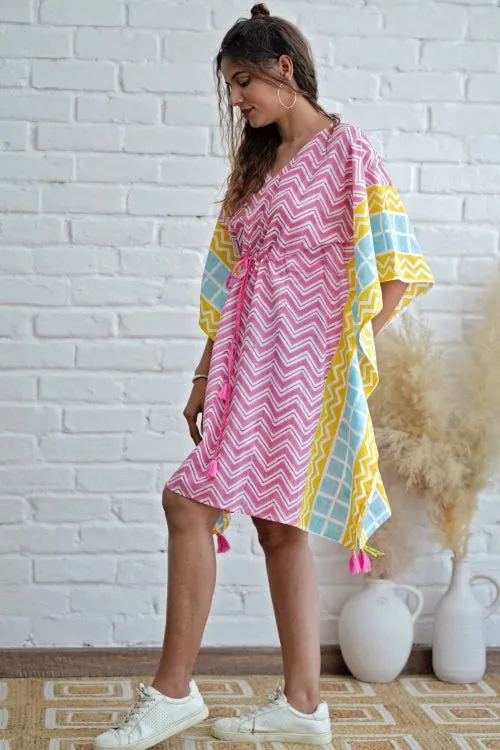 Sooti Syahi Sugar Rush Hand Block Printed Kaftan