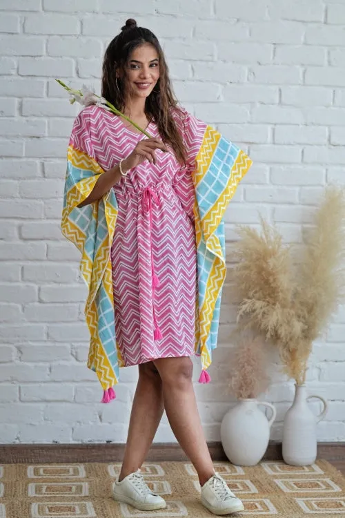 Sooti Syahi Sugar Rush Hand Block Printed Kaftan
