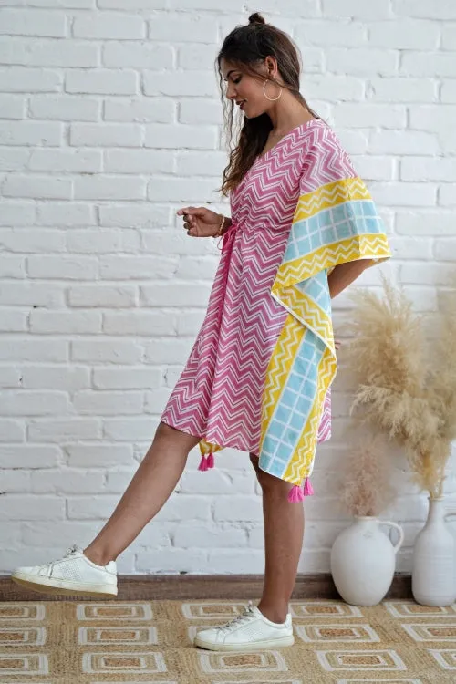 Sooti Syahi Sugar Rush Hand Block Printed Kaftan