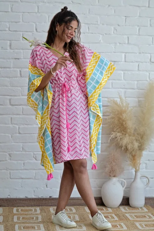 Sooti Syahi Sugar Rush Hand Block Printed Kaftan