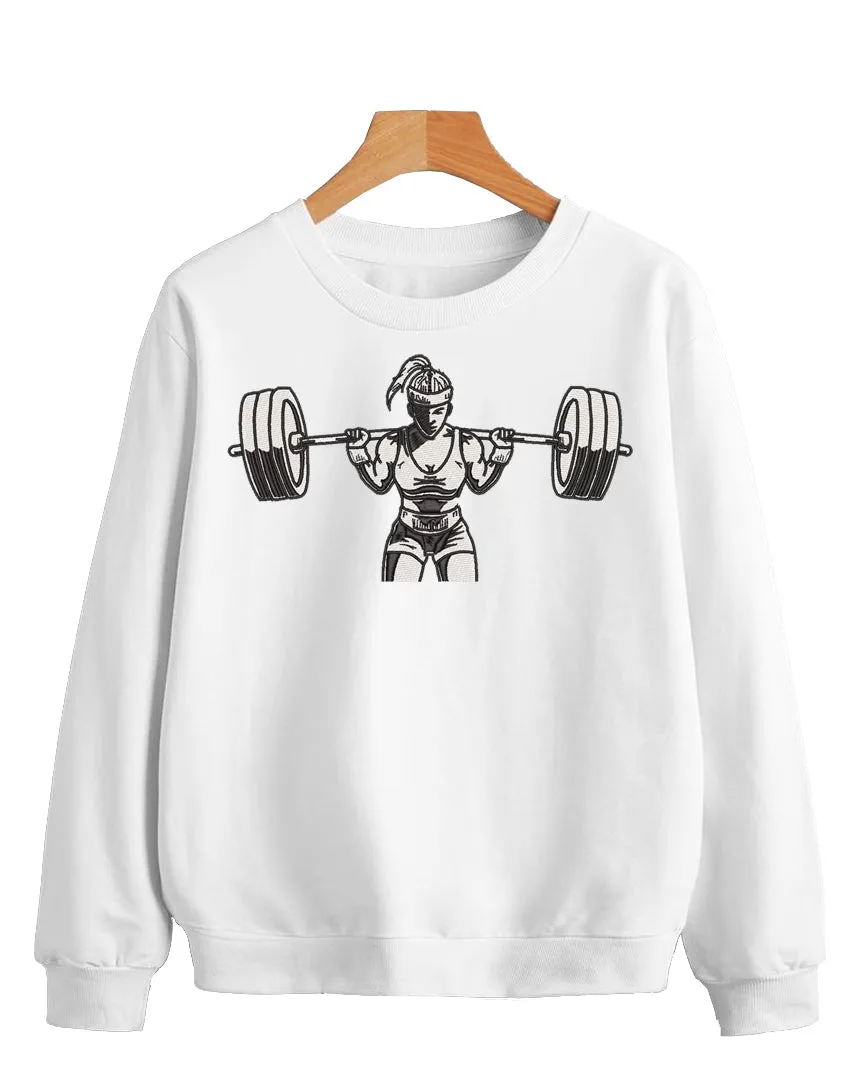 Sweatshirt Gym Female 2 White
