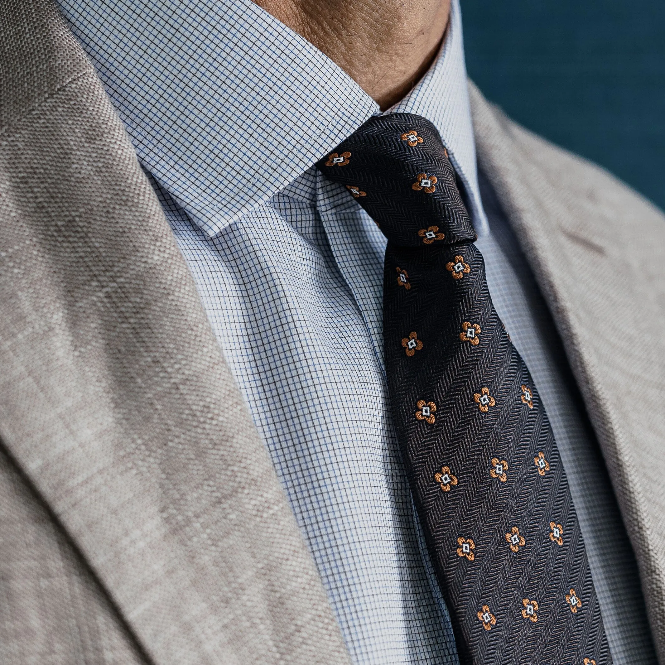 The Brown Fiore Silk Tie