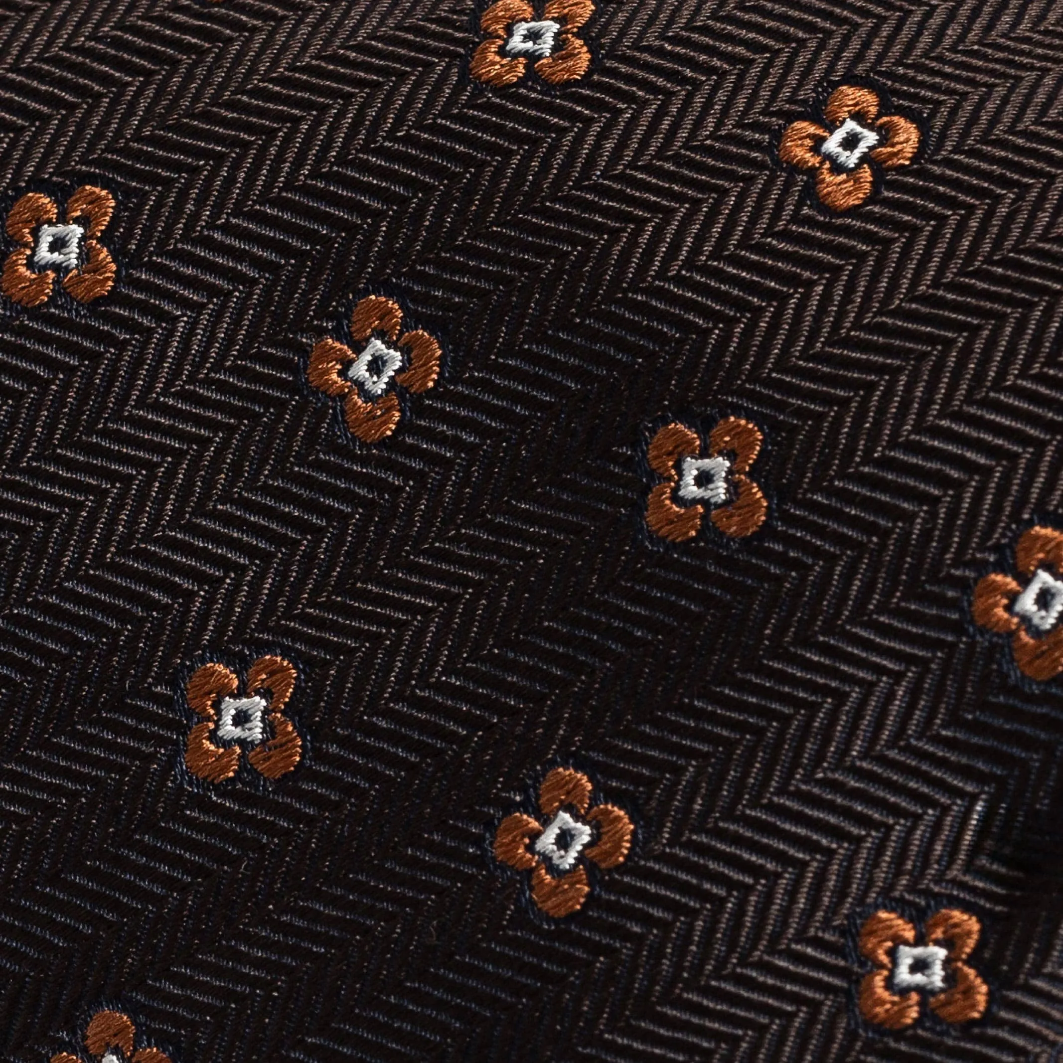 The Brown Fiore Silk Tie